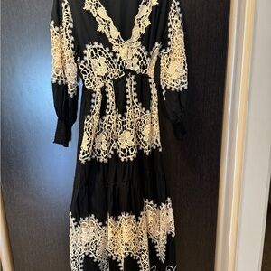 Gorgeous dress with  lace details, perfect for vacation,. . Made in Italy .
